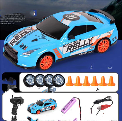RC Drift Car 1:24 Scale - 2.4GHz 4WD Remote Control Racing Car with Lights