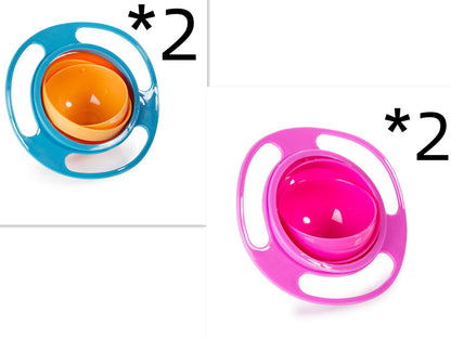 360° Rotating Spill-Proof Baby Bowl - Universal No-Mess Feeding Dish