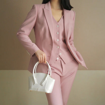 Women's Slim Pencil Pants Suit - Professional Three-Piece Set
