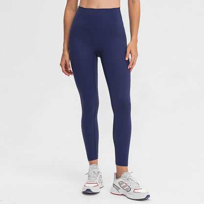 Seamless High Waist Yoga Fitness Leggings - Women's Nine-Point Activewear Pants