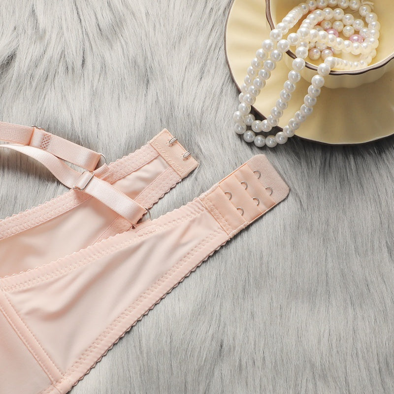 Women's Pink Push-Up Bra and Panty Set - Comfortable Supportive Lingerie