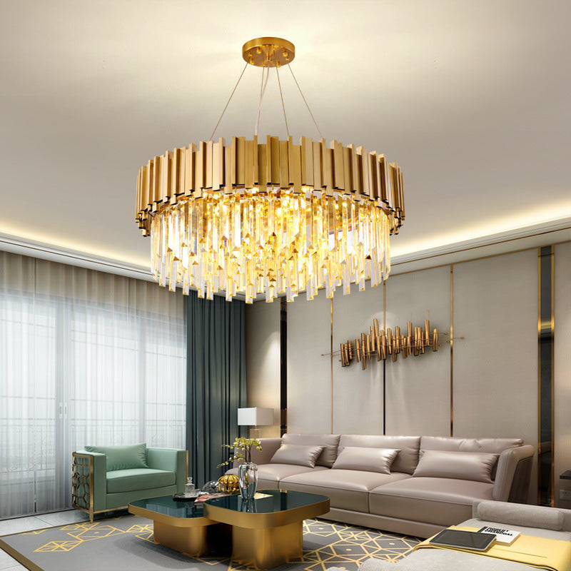 Modern Crystal Chandelier - LED Ceiling Light for Living Room