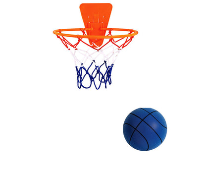 Indoor Silent Foam Basketball Set - Soft High-Density Ball with Hoop for Kids