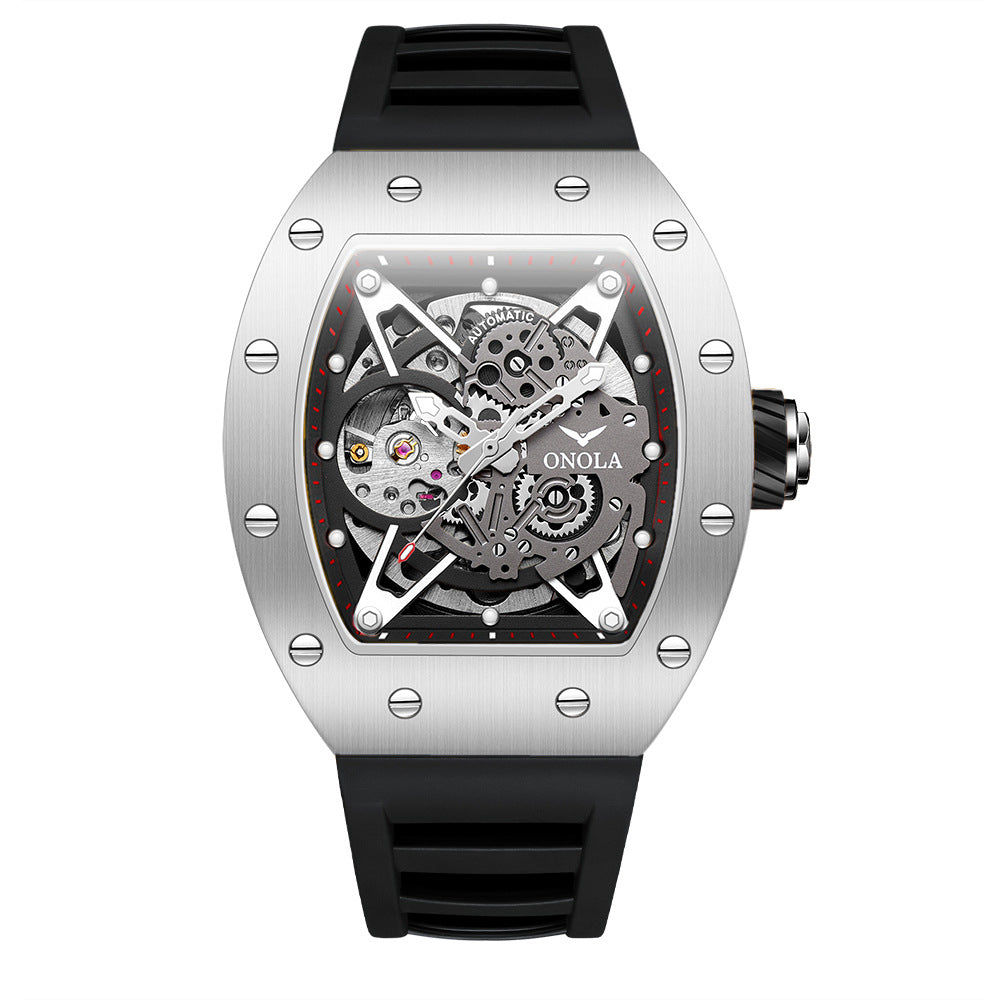 Men's Automatic Mechanical Watch | Silicone Band | 43.5mm | 30m Water Resistant | 13 Colorways