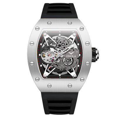 Men's Automatic Mechanical Watch | Silicone Band | 43.5mm | 30m Water Resistant | 13 Colorways
