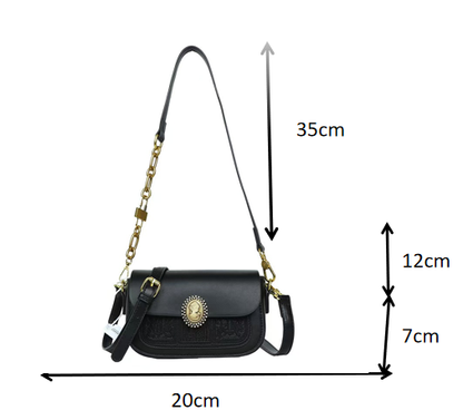 Pillow-Shaped PU Leather Crossbody Bag - Fashion Shoulder Handbag