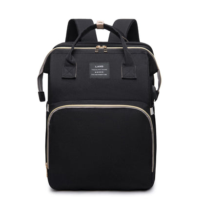 Large Capacity Diaper Backpack with Insulated Pockets - Multi-Function Baby Bag