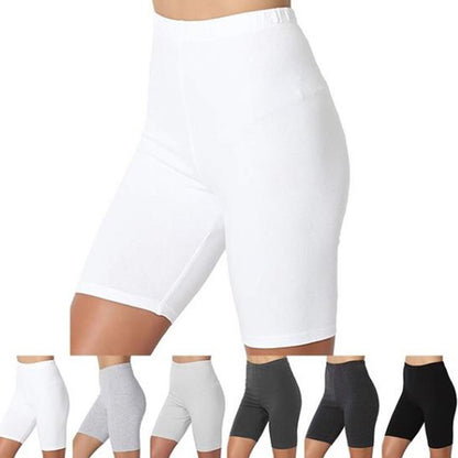 Women's High-Waisted Yoga Leggings - Cotton Blend Anti-Exposure Athletic Pants