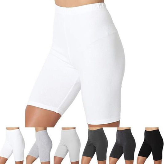 Women's High-Waisted Yoga Leggings - Cotton Blend Anti-Exposure Athletic Pants