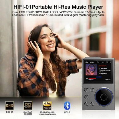 Premium HiFi Music Player with Bluetooth - Audiophile Grade Portable Audio Device