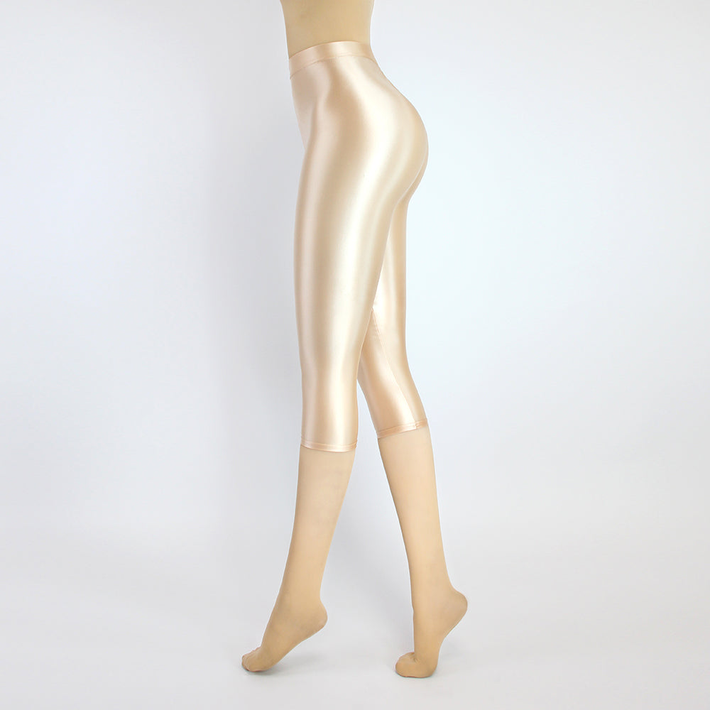 High Waist Cropped Sports Leggings - Stretch Activewear Capris