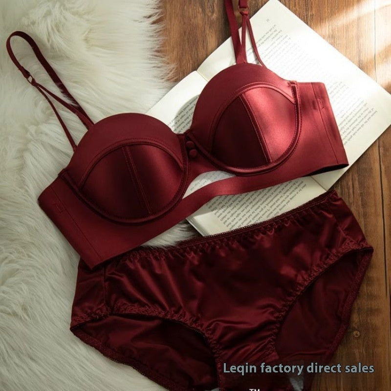 French-Style Wireless Bra Set - Y-Strap All-in-One Lingerie