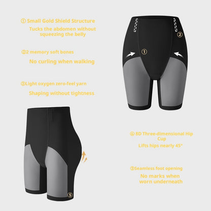 High-Waist Shaping Pants - Nylon Compression Leggings for Women