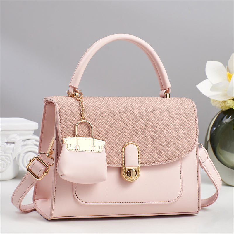 Hollow Out Bucket Shoulder Bag - Portable PU Leather Handbag