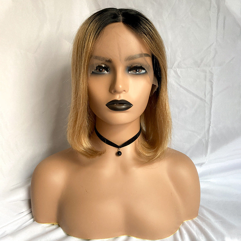 Color Bob Wig - Real Human Hair with Hand-Woven Construction