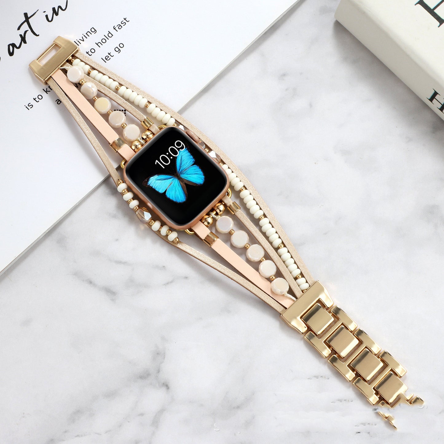 Life Tree Jewelry Leather Woven Watch Strap - Compatible with Apple Watch 38-45mm