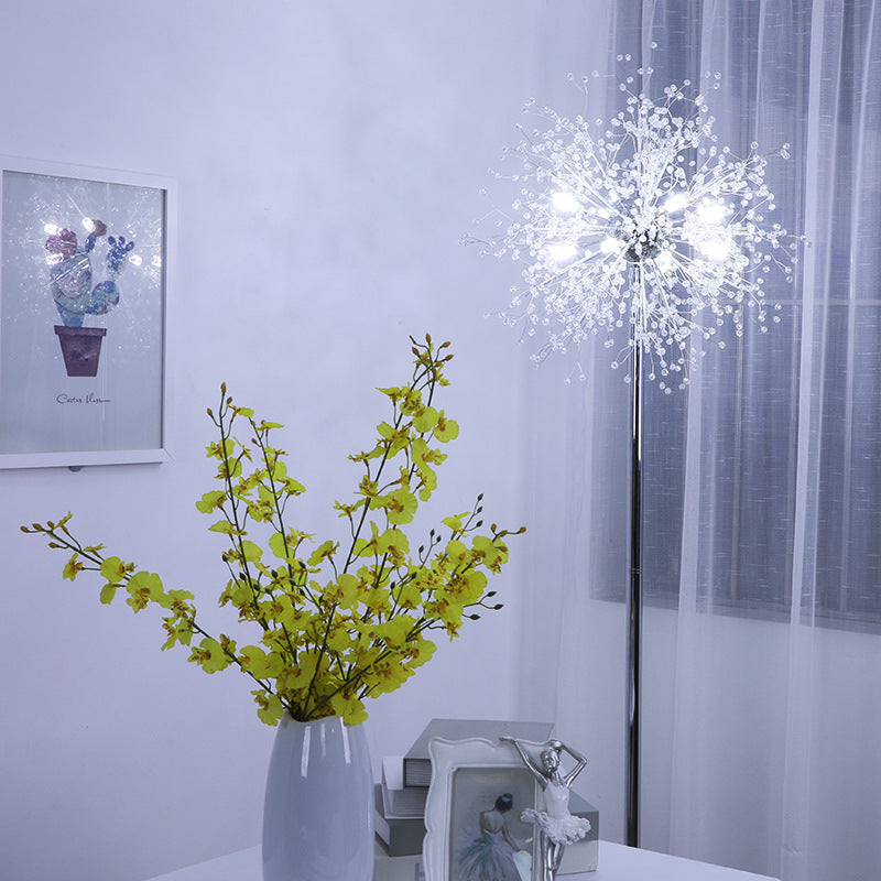 Modern Crystal Floor Lamp - LED Vertical Decorative Light