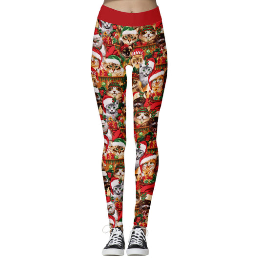 3D Digital Printing Fitness Leggings - Slim-Fit Mesh Athletic Pants