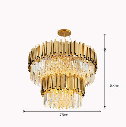 Modern Crystal Chandelier - LED Ceiling Light for Living Room
