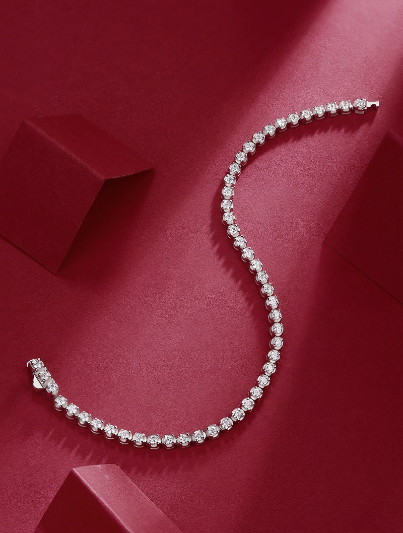 Starry Sky Moissanite Bracelet - S925 Sterling Silver Platinum Plated Jewelry