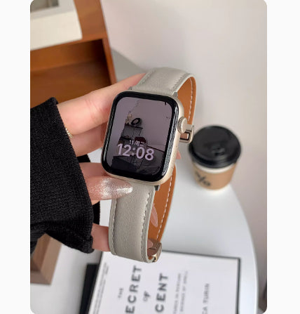 Premium Leather Magnetic Buckle Apple Watch Strap - All Series