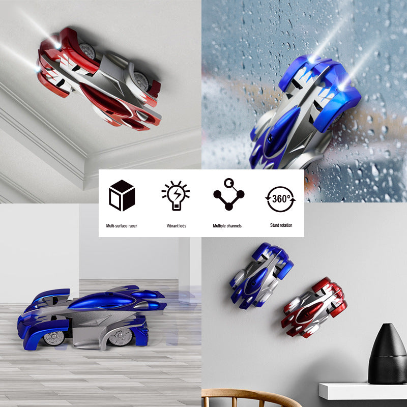 Wall Climbing Remote Control Car Toy | Dual Mode RC Car with LED Lights & 360° Rotation