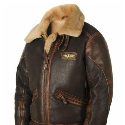 Men's Premium PU Leather Winter Coat - Animal Pattern Design