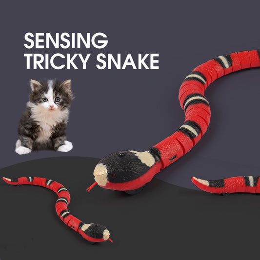 Interactive Electronic Snake Cat Toy - USB Rechargeable with Smart Sensing & Catnip