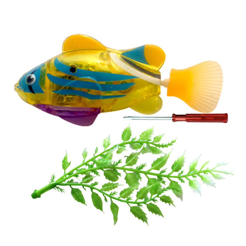 LED Electric Swimming Fish Toy – Interactive Light-Up Cat & Kids Bath Toy