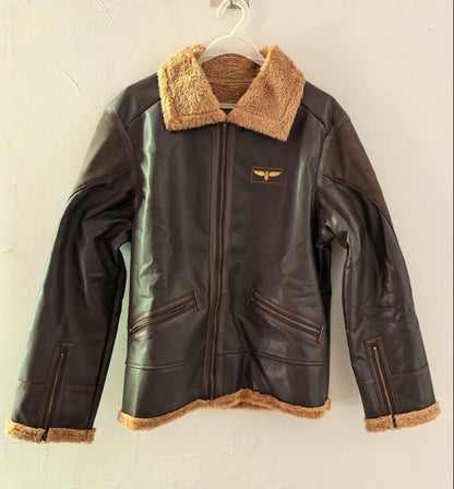 Men's Premium PU Leather Winter Coat - Animal Pattern Design