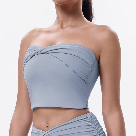 Women's Yoga Sports Bra with Chest Pad - High Stretch Activewear Top