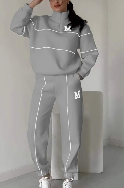 Women's 2 Piece Lounge Set - Pullover Sweatshirt & Sweatpants