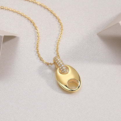 Moissanite Cloud Pendant Necklace - S925 Silver Gold-Plated with GRA Certificate