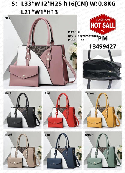 Two-Piece PU Leather Bucket Bag Set - Versatile Fashion Handbag