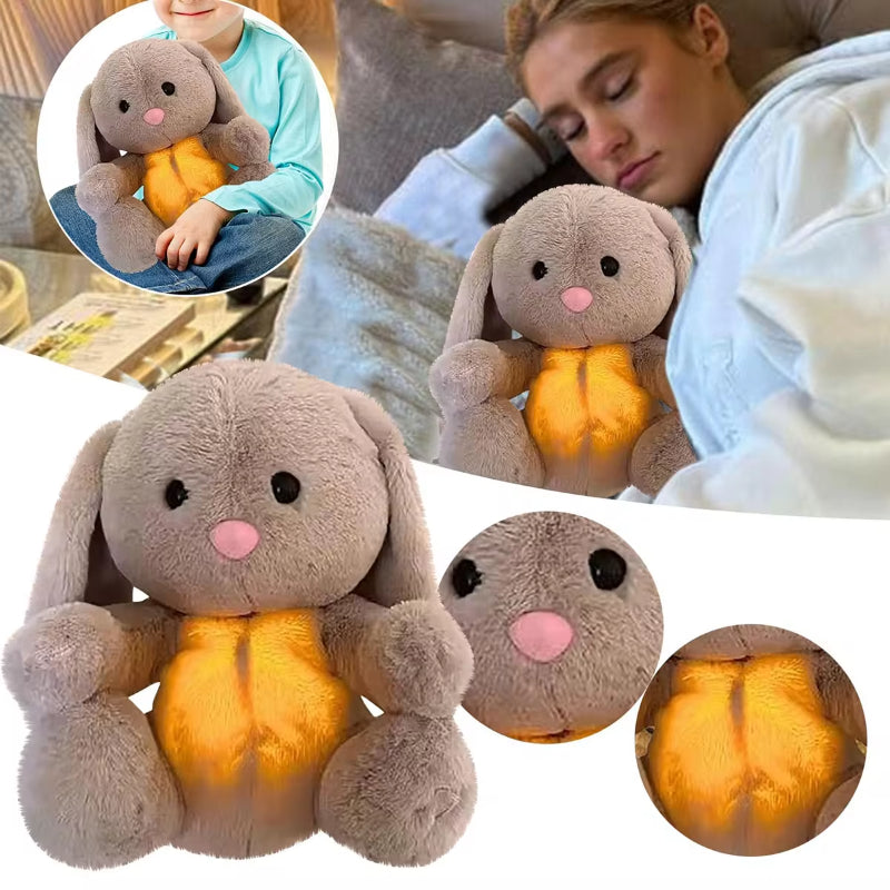 Breathing Plush Soothing Toy for Babies – Rabbit & Elephant with Music & Soft Light