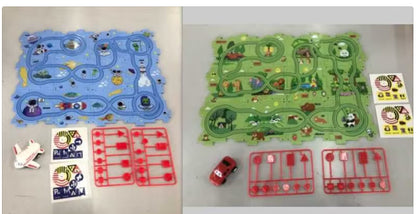 DIY Electric Track Puzzle - Automatic Rail Car Building Set for Kids Educational Play
