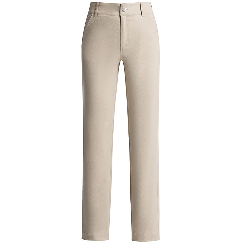 High-Waist Straight Cotton Suit Pants - Slim Fit Trousers for Women