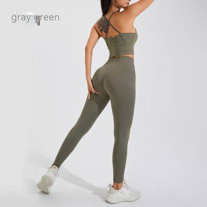 Women's Yoga Sports Bra and Leggings Set - Breathable Activewear