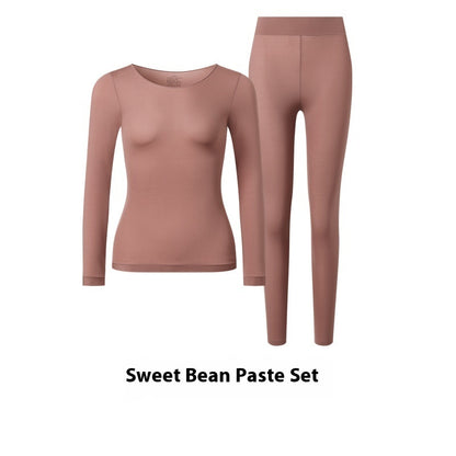 Women's Ultra-Thin Thermal Underwear Set - Lightweight Nylon Spandex Base Layer