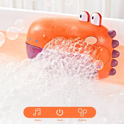 Dinosaur Baby Bath Bubble Machine - Wall-Mounted with Music for Bath Time Fun