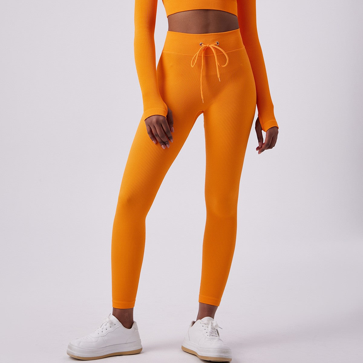 Women's High-Waisted Butt-Lifting Yoga Pants - Quick-Dry Athletic Leggings with Drawstring