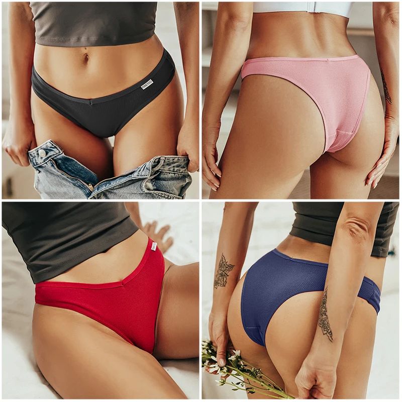 Women's Cotton Underwear 5-Piece Set - Mid-Rise Comfort Panties M-XL