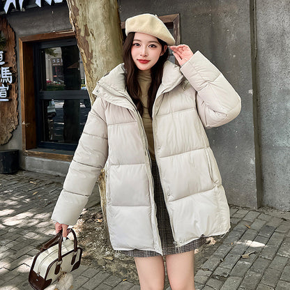 Women's Cozy Loose-Fitting Cotton-Padded Coat - Thick Long Sleeve Outerwear
