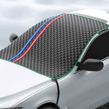 Car Windshield Sun Shade - Half Cover with Storage Bag