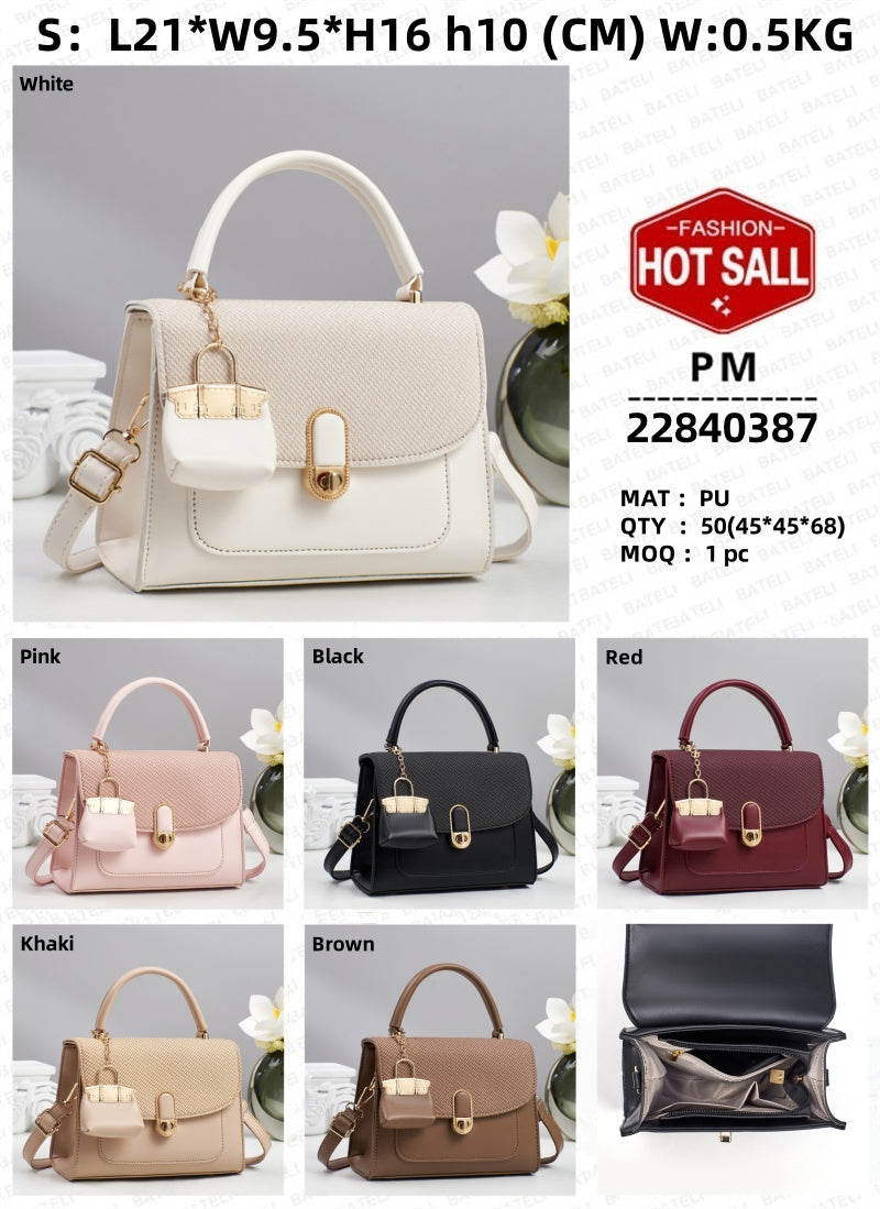 Hollow Out Bucket Shoulder Bag - Portable PU Leather Handbag