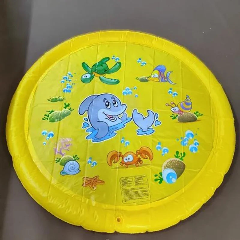 Inflatable Splash Pad for Kids and Pets - 150cm PVC Water Play Mat