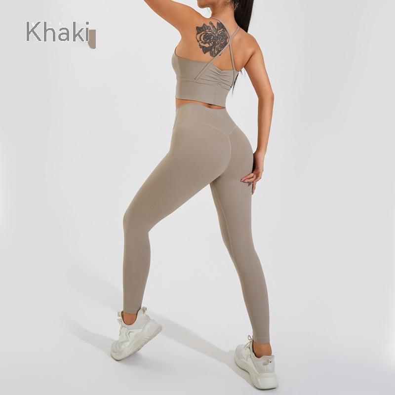 Women's Yoga Sports Bra and Leggings Set - Breathable Activewear
