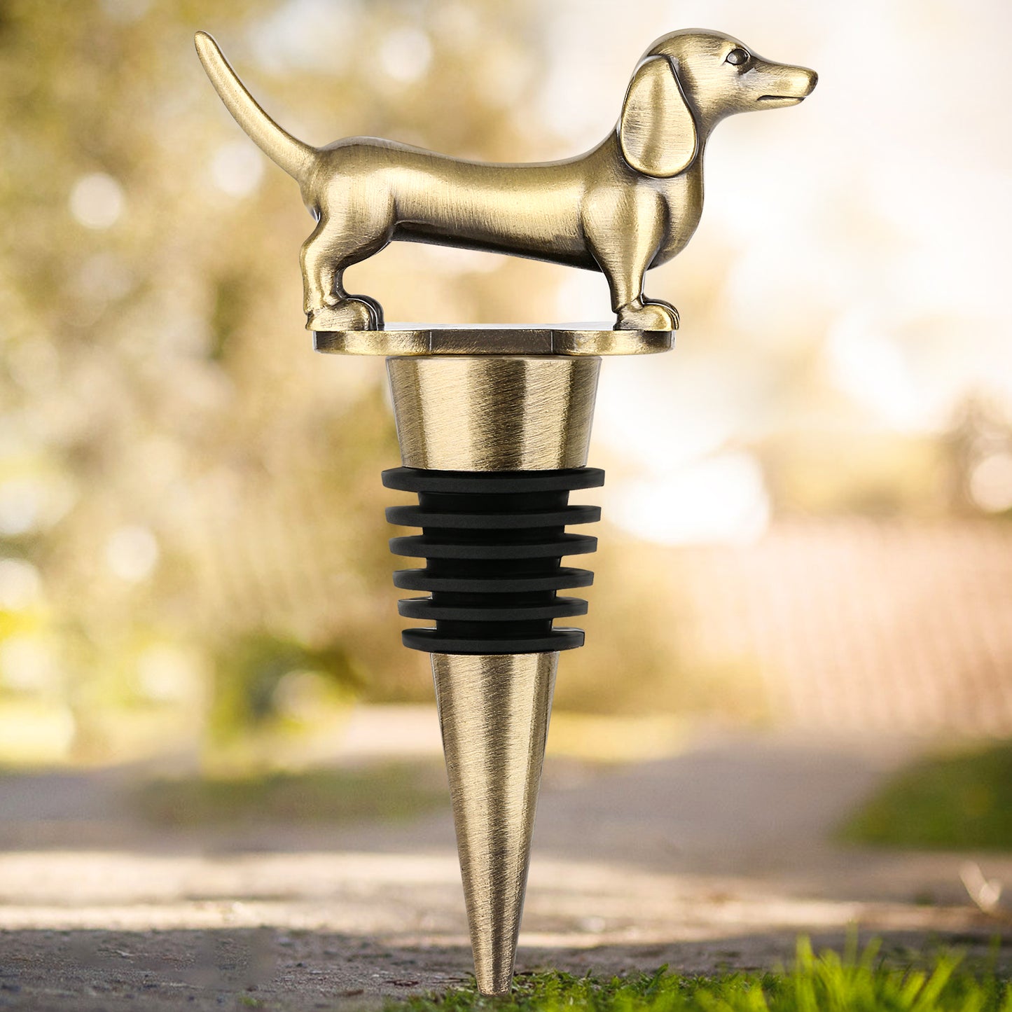 Dachshund Wine Stopper - Zinc Alloy Wine and Champagne Bottle Stopper
