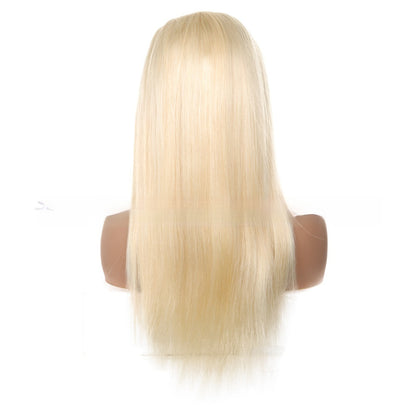 Real Human Hair Transparent Lace Full-Head Wig - Heat Dyeable Natural Hair