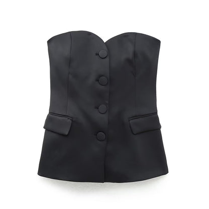 Women's Two-Piece Vest Top and Straight Leg Pants Set - Urban Style